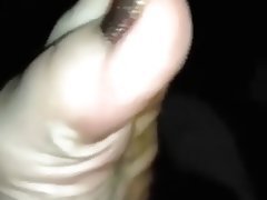 Brunette Close Up Foot Fetish POV 